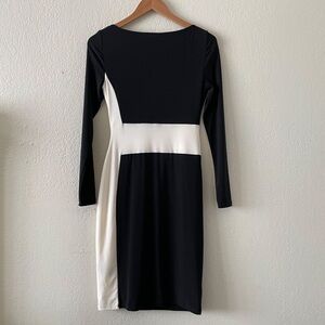 Ralph Lauren black and white colorblock dress